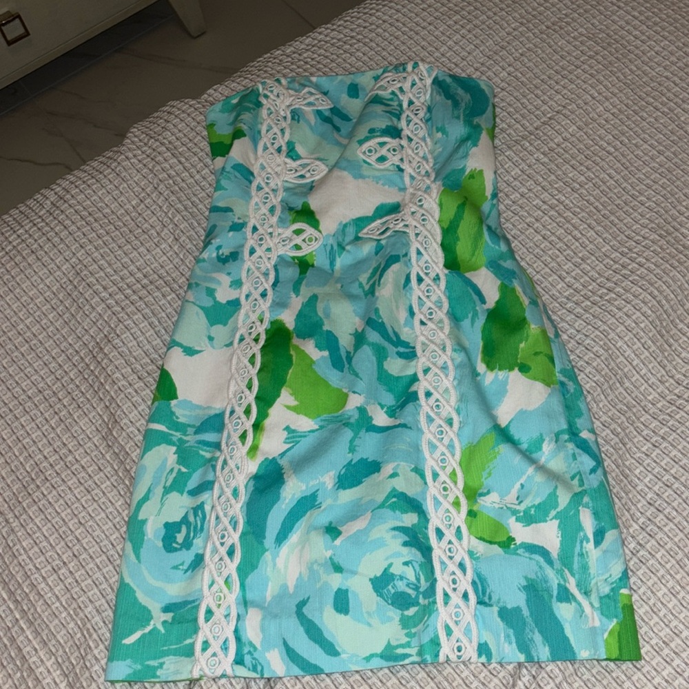 Lilly Pulitzer formal, strapless mini dress